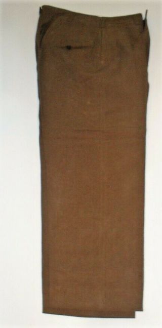 Ww2 Us Army Officers Od Wool Serge Field Trousers Sz 35r