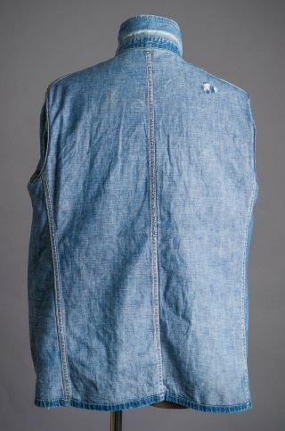 VTG WWII 1940 ' S US ARMY ? Indigo Denim DONUT BUTTON Work Jacket 11