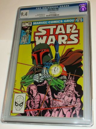 Marvel Star Wars Comic Book 68 Cgc 9.  4 Vintage 1983 Boba Fett Cover