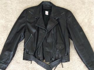 W.  Germany Mondi Leather Jacket Size 36 Rare Vintage Biker