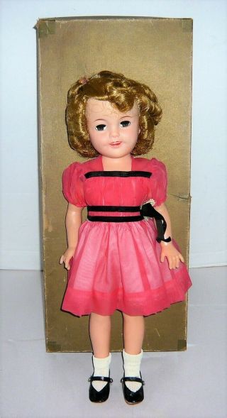 17 " Vintage Ideal Shirley Temple Doll W/moving Eyes & Box