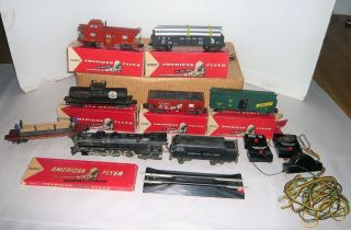 Vintage American Flyer 326 Engine,  Tender Train Set W/boxes & Outfit Box 20360