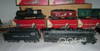 VINTAGE AMERICAN FLYER 326 ENGINE,  TENDER TRAIN SET W/BOXES & OUTFIT BOX 20360 4