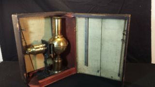 Antique Magic Lantern Projector With Case