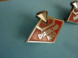 Vintage Diamond Reo Truck Emblem Fender / Hood Ornament Badge Belt Buckle t 4