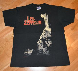 Rare 1984 Led Zeppelin Vtg Swan Song Rock Concert Shirt (l) 80s Jimmy Page