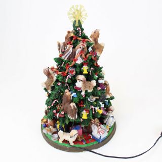 The Danbury Shih Tzu Christmas Tree Retired Rare Dog Tree Light Up Decorate 4