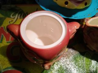 Enesco PY Lil Bear Teapot,  Creamer Sugar Vintage MCM Kitsch Anthropomorphic 9