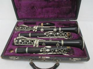 Selmer Paris Vintage Wooden Clarinets W/ Bc F2a Mouthpiece & Case