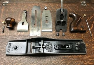 Vintage STANLEY No.  5 1/2 C Bailey corrugated Hand Plane Type 11 Jack 7