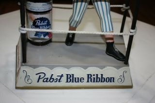 Vintage Sign Pabst Blue Ribbon Beer Cast Metal Boxer John Sullivan Bar 3