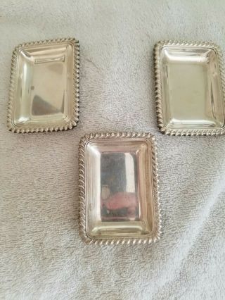 Set Of (3) Vintage Sterling Silver Candy/nut Dishes
