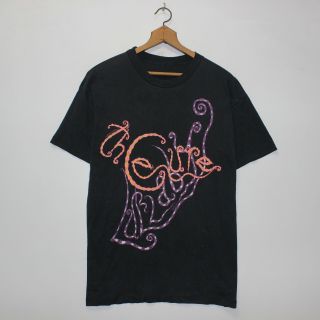 Vintage The Cure 1989 Lullaby T - Shirt Size Large Black Purple Pink