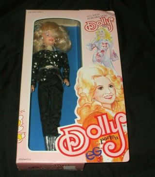 Dolly Parton Vintage 1978 Eg Goldberger Doll Nib Rare Black Shirt Outfit