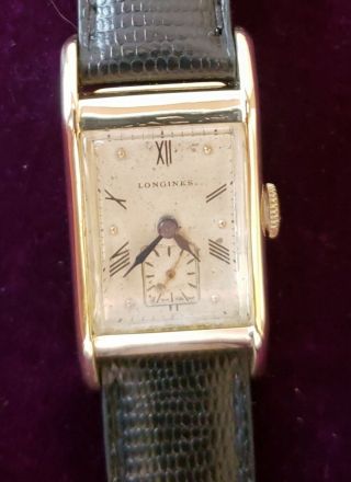 Vintage mens 14k Solid Gold Longines Wristwatch 3