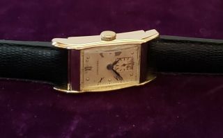 Vintage mens 14k Solid Gold Longines Wristwatch 4