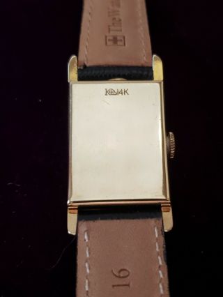 Vintage mens 14k Solid Gold Longines Wristwatch 7