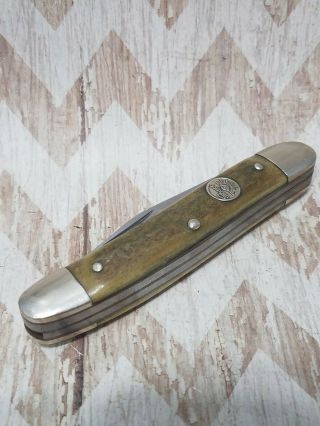 Vintage Solingen Germany Carl Schlieper German Eye Stag Stockman Pocket Knife 3