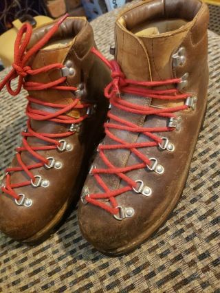 Kastinger Vintage Leather Hiking Boots Made In Austria Size 11 Peter Habeler