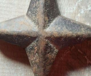 Rare Antique Cast Iron Star Windmill Gate Weight 6