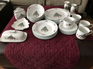 Complete Vintage Set Of Whimsical Christmas From The Salem China Co.