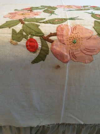 Vintage Paragon Appliqué Quilt Top From Kit: Wild Rose Wreath 8