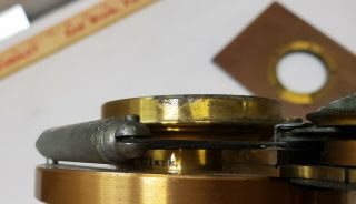 Antique Bausch & Lomb Brass piston shutter Alvan Clark lens portrait camera 6