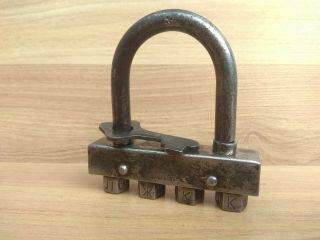 Vintage Rare Russian Ussr Padlock Lock With 4 Code Combination