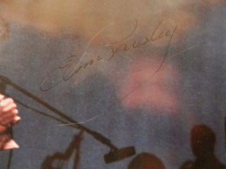 Elvis Presley signed large color poster extremely rare 3