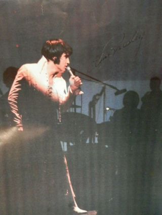 Elvis Presley signed large color poster extremely rare 5