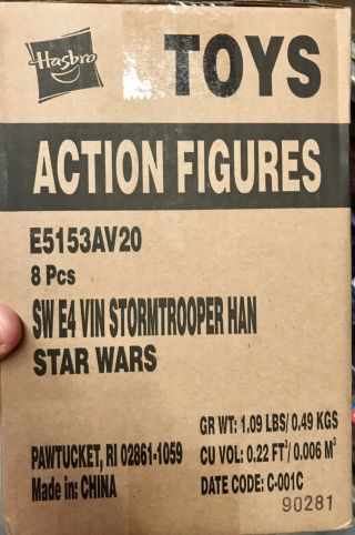 Hasbro Star Wars Vintage Han Solo Stormtrooper Case