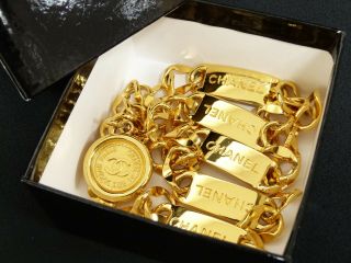 Ra5915 Auth Chanel Vintage Gold Plated Cc 31 Rue Cambon Paris Chain Belt