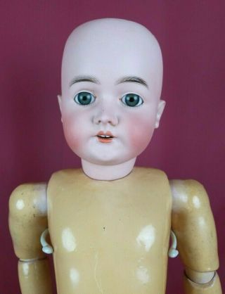Antique German Bisque Head Doll Queen Louise Jointed Body Large 28 Inch