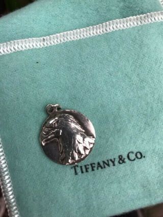 Vintage Tiffany & Co Sterling Silver Eagle Pendent Rare