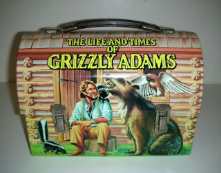 Grizzly Adams Vintage Metal Dome Lunch Box No/thermos 1977