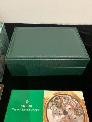 VTG Authentic Rolex Oyster Empty Green Wooden Inner & Outer Watch Box 4