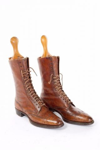 Vintage - Leather Derby Ankle Boots With Trees - Thomas Lugton & Son