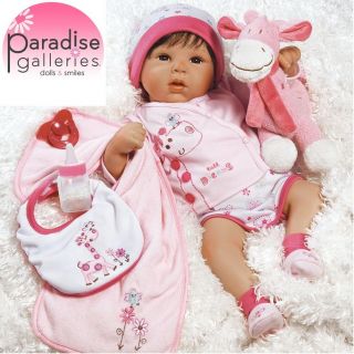 Paradise Galleries Reborn Baby Girl Doll,  19 Inch Tall Dreams Gift Set Ensemble