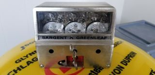 Vintage S&g Sargent & Greenleaf Time Lock Clock 3 Movement With Key 144
