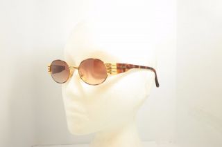Italian Graffiti By Maga Vintage Sunglasses Italy 7379t 50mm Nos Gold Brown