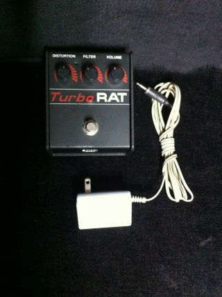 Vintage Usa Made Proco Turbo Rat Distortion Guitar Effect Pedal Fuzz Overdrive