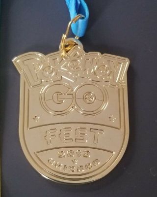 Pokemon Go Fest Chicago Pvp 1st Place Gold Metal Rare Exclusive 2019