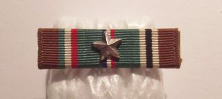 Vintage Ww Ii Eame Pin Back 3/8 " Ribbon Bar 1 Large Silver Battle Star