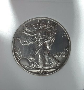 1936 Proof Silver Walking Liberty Half Dollar Bu,  Rare Find