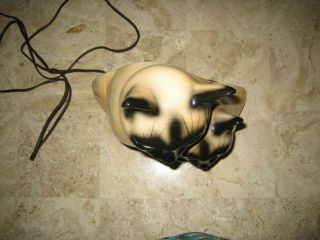Vintage 1954 Claes TV Lamp Beige Persian Cats - Mid Century/ Re - wired 7