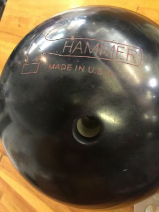 Vintage Hammer BLACK WIDOW BITE Bowling Ball 15LB 3