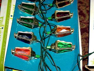 3 box vintage Radiant Christmas 10 light Multicolor Lantern string w spares WORK 4