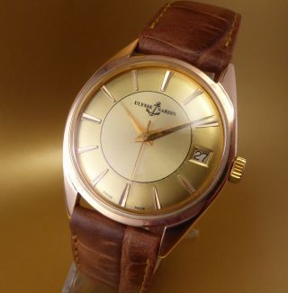 VINTAGE & FINE ULYSSE NARDIN HAND WINDING GOLDEN CASE & DIAL 1950s WristWatch 2
