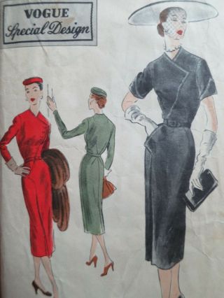 Vogue Special Design S 4231 Vintage Sewing Dress Pattern Sz 16 Bust 34 50s 1950s