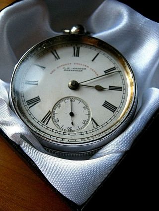 1898 Victorian Solid Silver Pocket Watch By J.  G Graves - Lancashire Watch Co